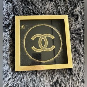 CHANEL Gold and Black Wall Art